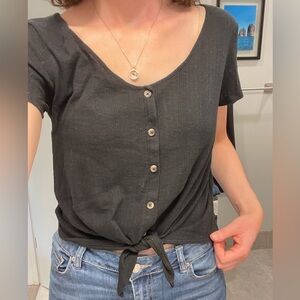 American Eagle tie-front shirt